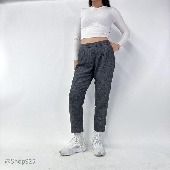 Aritzia Babaton Wool Grey Trousers with elastic waistband - Picture 6 of 6